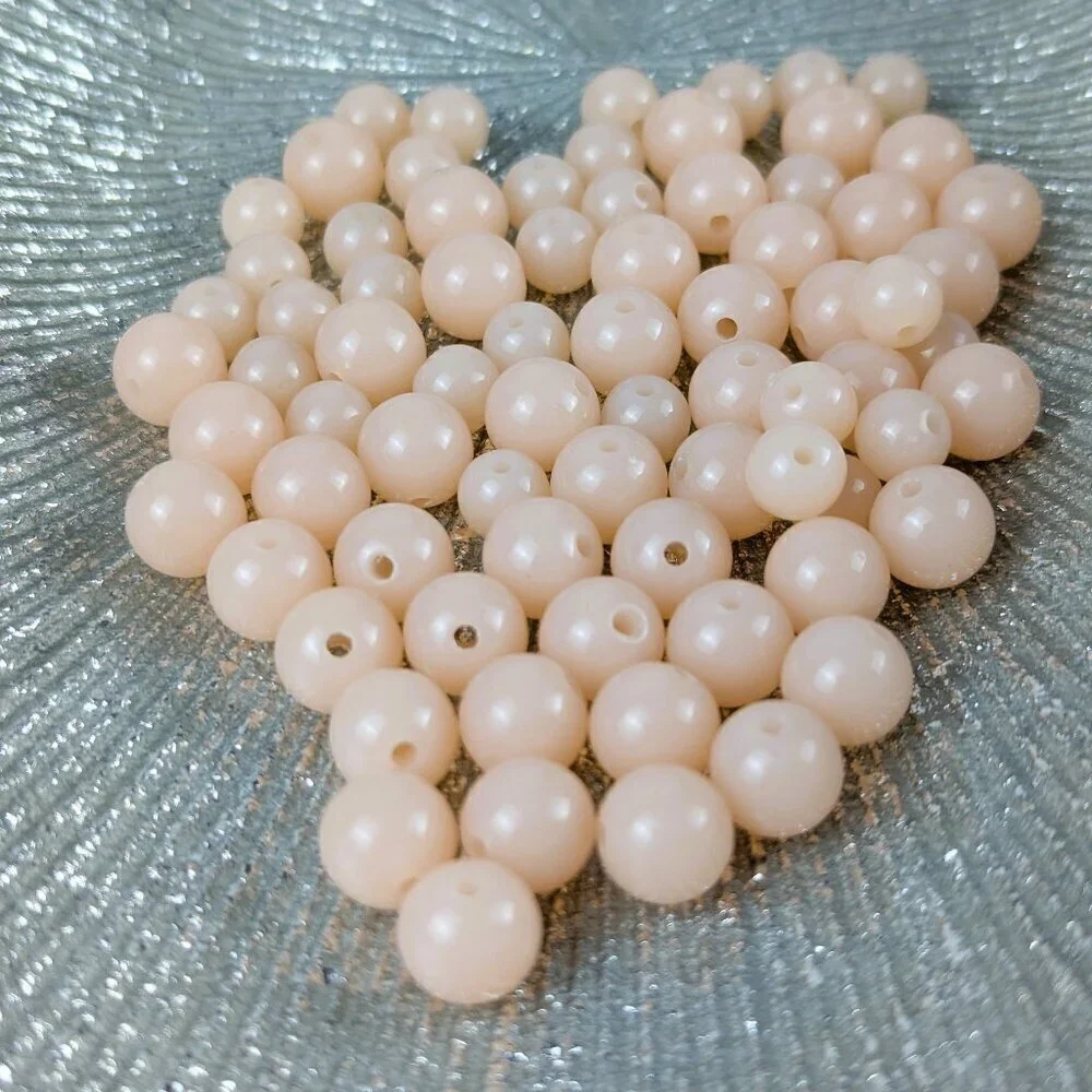 Vintage Baby Pink Plastic Beads